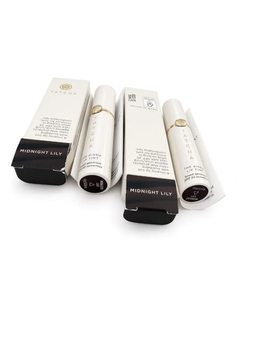 Tatcha 2-Pc Lot The Kissu Lip Tint SPF 25 Midnight Lily Full Size